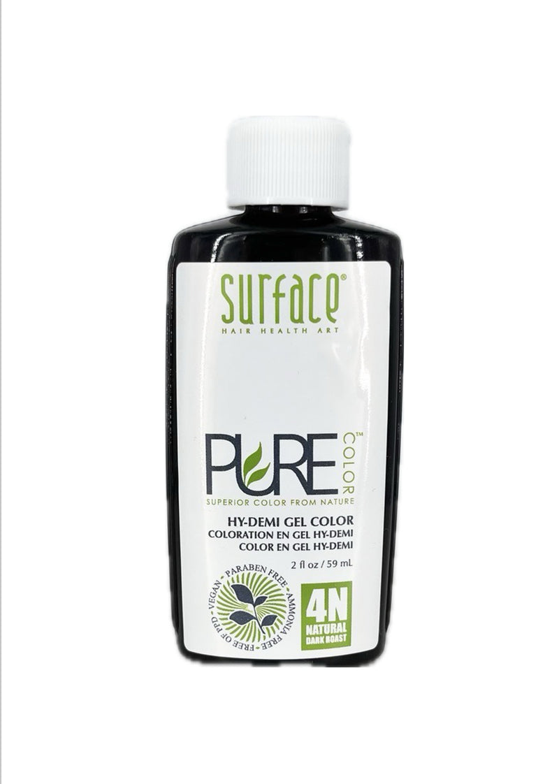 Surface PURE COLOR Hy-Demi Gel Color - 2 fl oz (59 ml) - 4N NATURAL - DARK ROAST